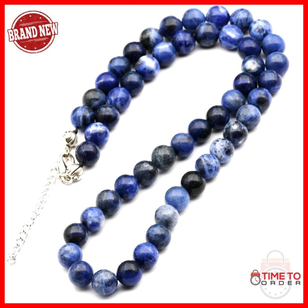 Handmade Adjustable Gemstone Choker Necklace 8mm Beads Unisex